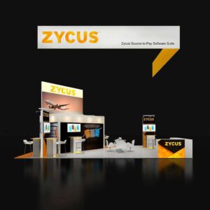 Overwhelm your audience with ultra-modern 20x30 trade show booth displays Las Vegas