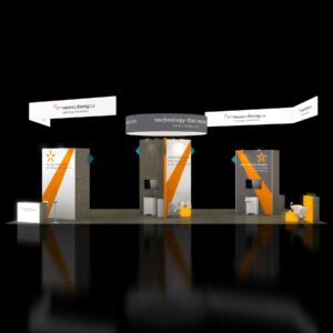 Stunningly creative 30x50 exhibit booth rental Las Vegas to get noticed