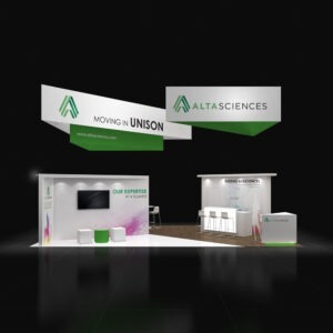 Attention-grabbing 20x30 trade show exhibit rental Las Vegas