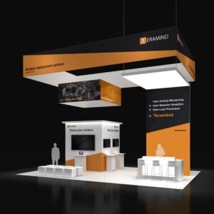 Stunningly creative 20x30 modular trade show booth Las Vegas to get noticed