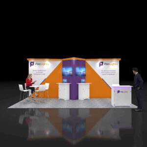 Avant-garde 10x20 trade show rental booth for Las Vegas shows