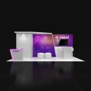 Impressive turnkey 10x20 trade show rental display Las Vegas Shows