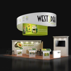 Exclusive 20x30 trade show rental booth for Las Vegas shows by Exponents