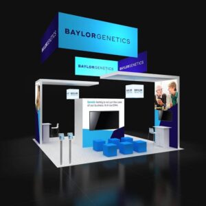 Avant-garde 20x20 trade show rental booth for Las Vegas shows
