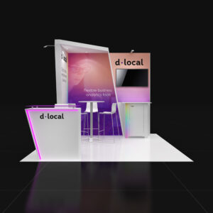 Avant-garde 10x10 trade show rental booth for Las Vegas shows